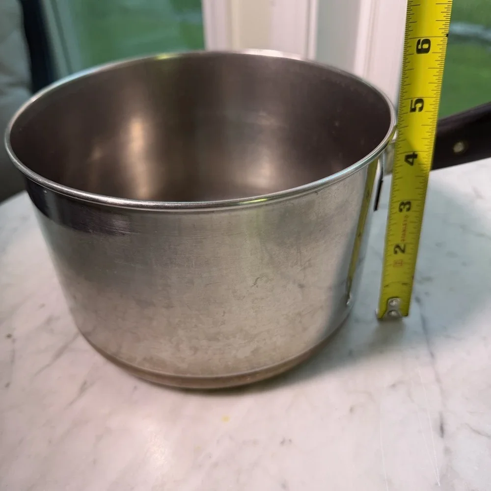 Revere Ware 2 QT Copper Bottom Stainless Steel Sauce Pan Pot NO LID 1801 USA Vtg